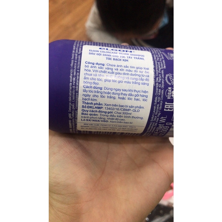Dầu gội tím Elgon - khử vàng và giữ màu dành cho tóc tẩy nhuộm màu thời trang