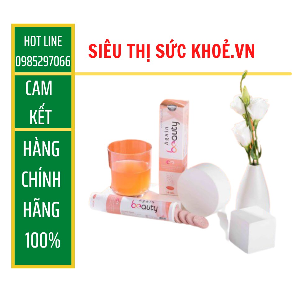 🍀 Viên sủi Again Beauty - Hỗ trợ làm trắng và trẻ hóa da, mờ nám