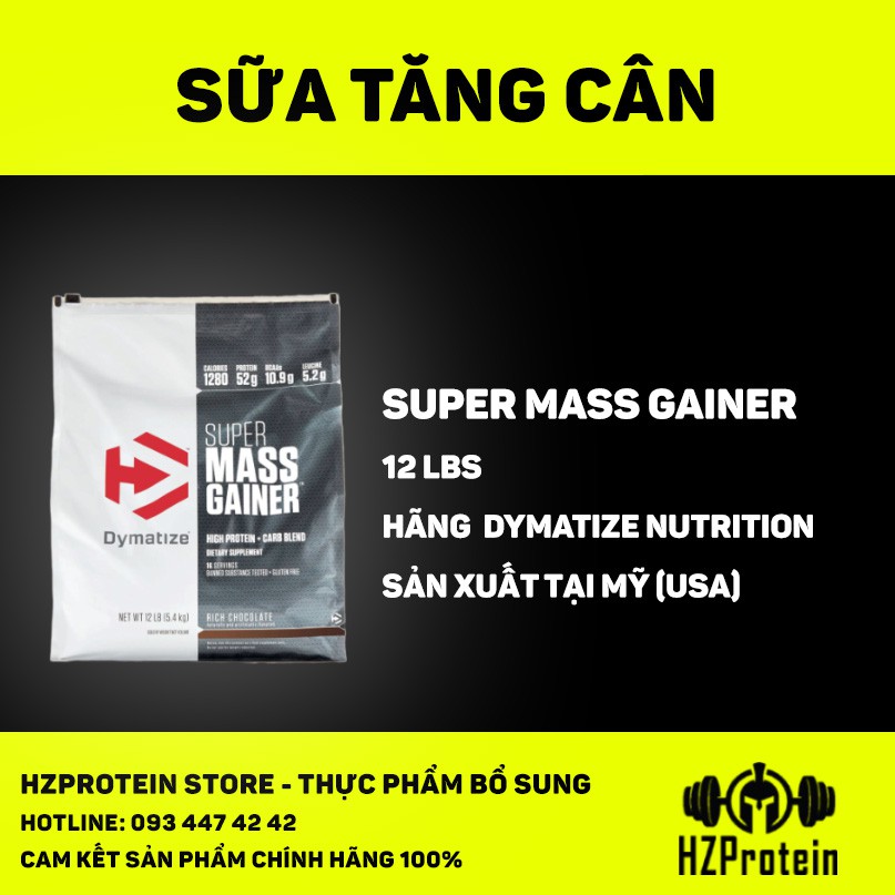 DYMATIZED SUPER MASS GAINER - SỮA TĂNG CÂN CHẤT LƯỢNG (12 LBS)