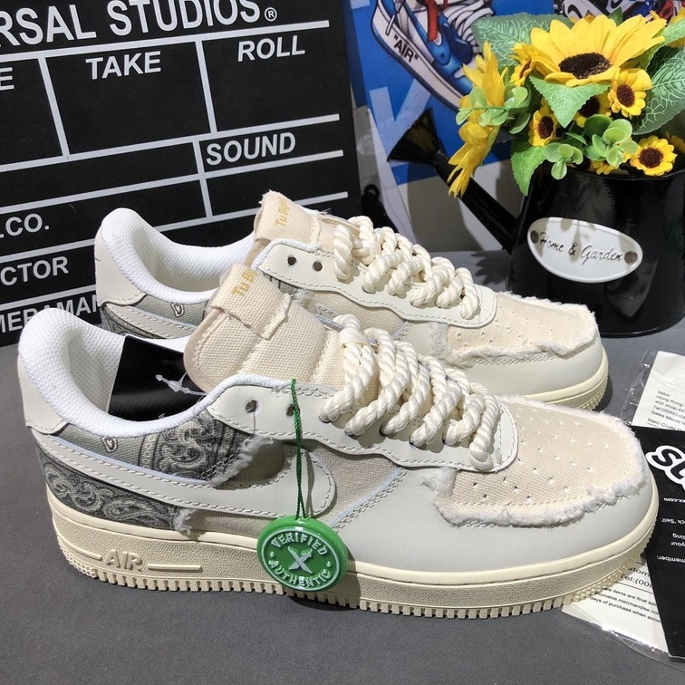 Giày AF1 Travis, Air force 1 thổ cẩm, dây thừng hàng đẹp full size