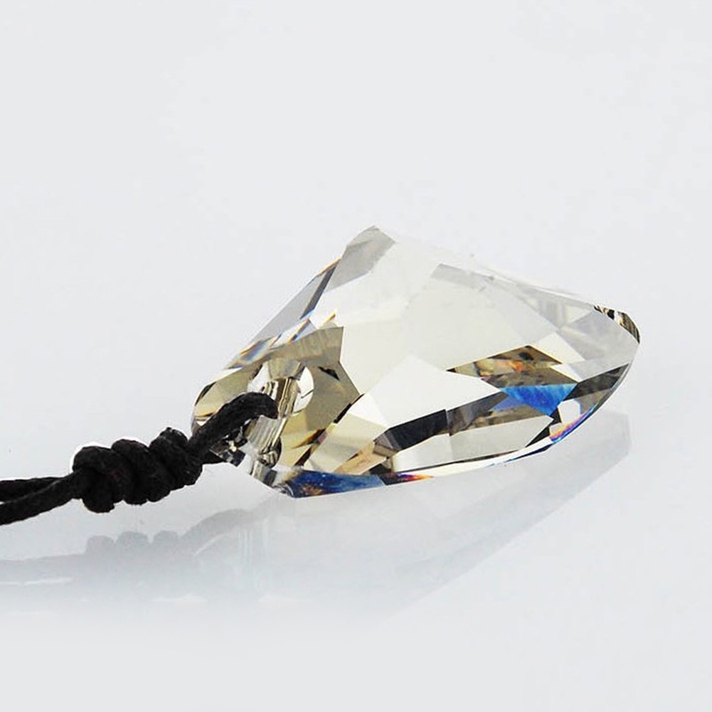 Dây chuyền mặt đính đá pha lê giả có thể điều chỉnh thời trang cho nam nữ