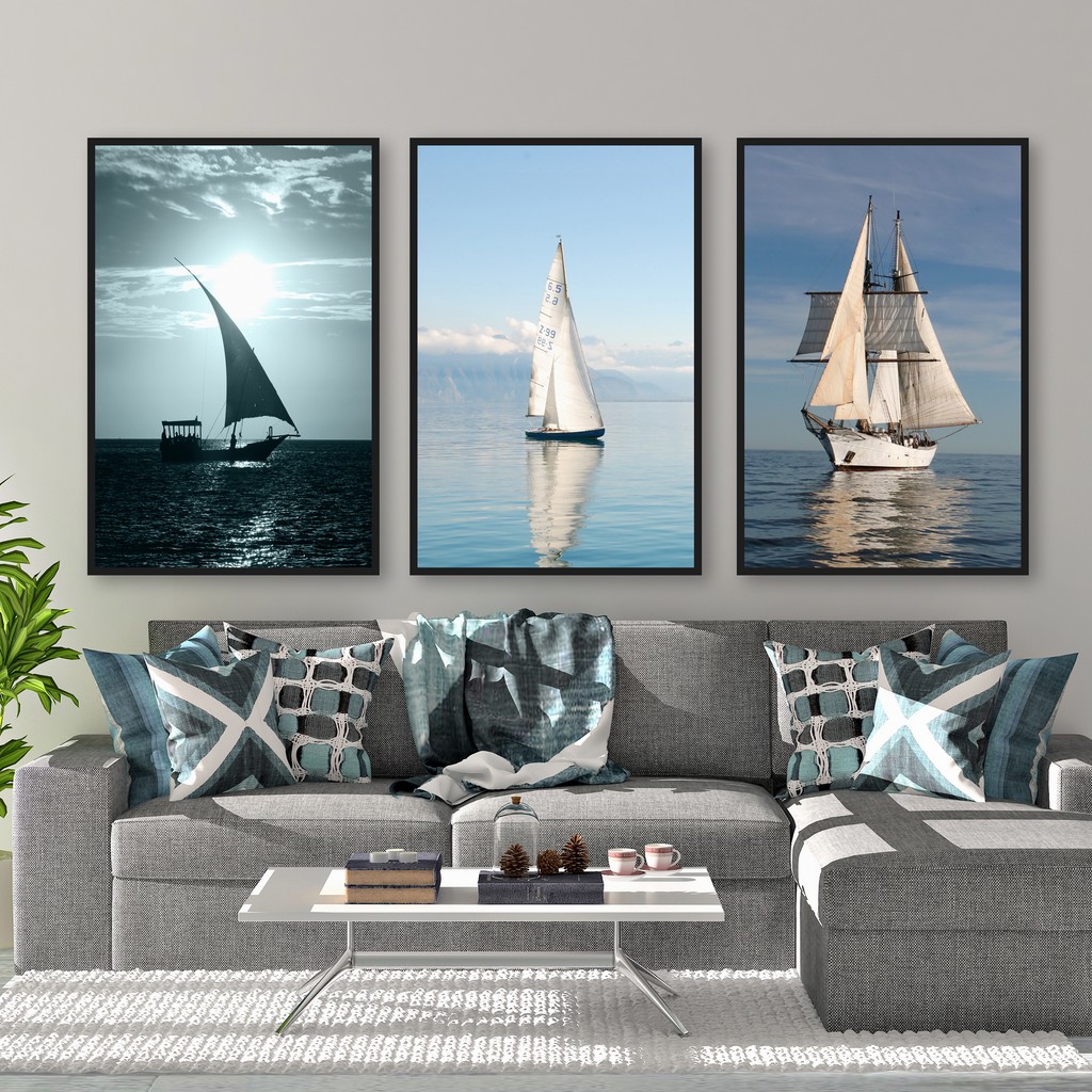 tranh trang tri thuyền buồm