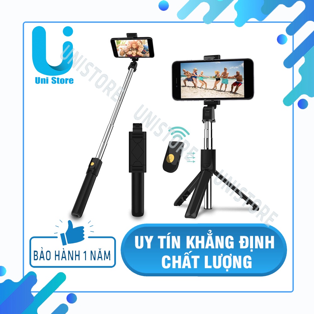 Gậy tự sướng 3 chân bluetooth K07 Cao Cấp - BẢO HÀNH ĐỔI MỚI