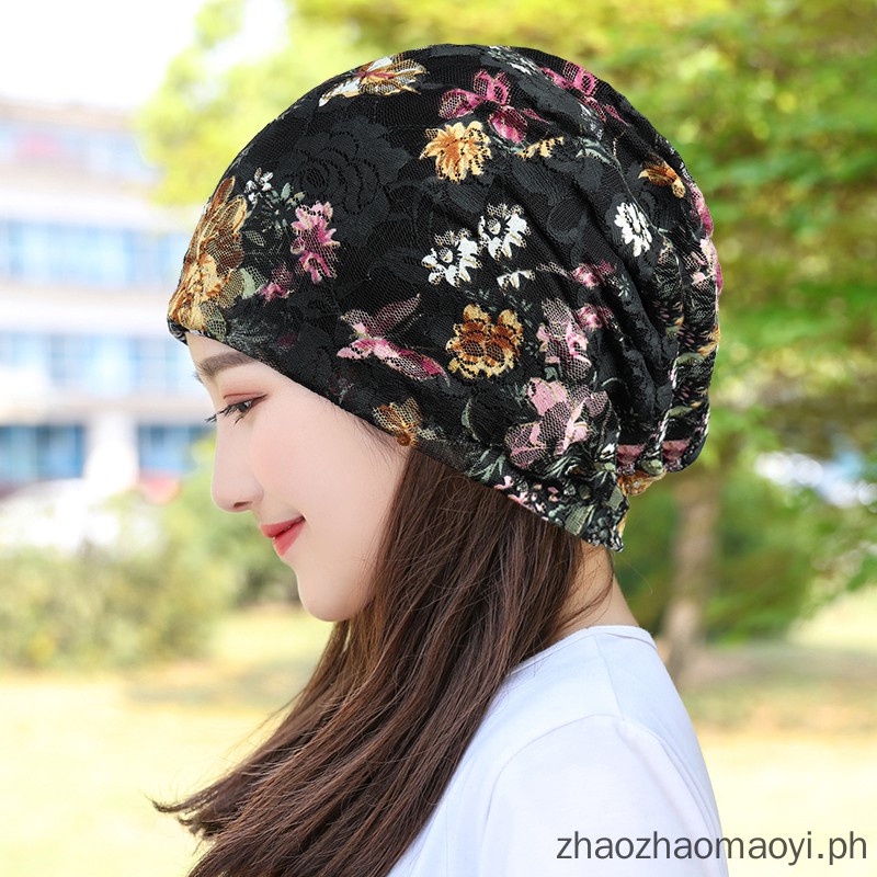 Mũ trùm đầu chống bụi bẩn thoáng khí in họa tiết thời trang nam nữ