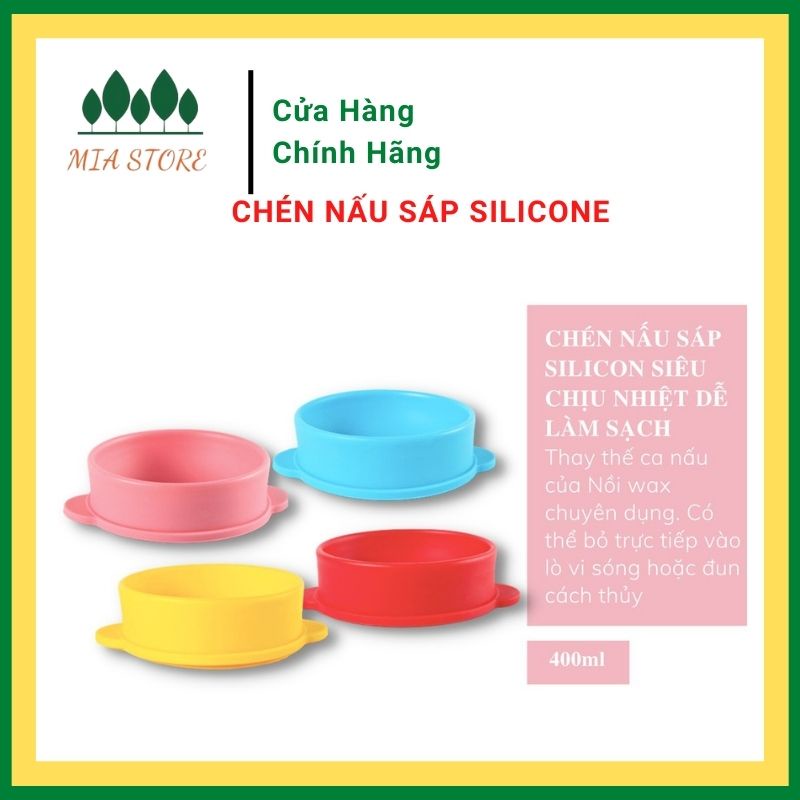 Chén nấu sáp silicon siêu chịu nhiệt vệ sinh dễ dàng tiện lợi chén silicon thay thế nồi nấu sáp màu ngẫu nhiên