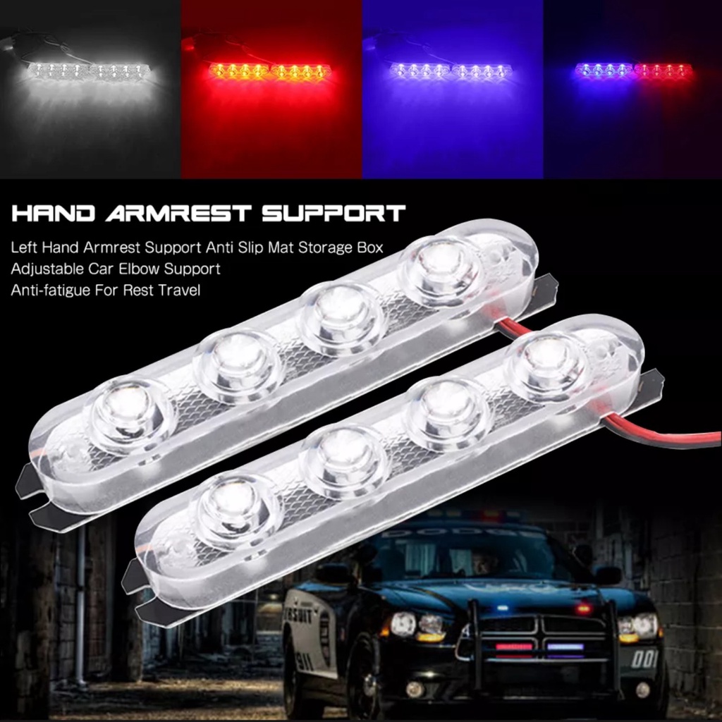 Đèn chớp trang trí xe máy ô tô xanh đỏ polie 12 led mẫu mới có chống nước lắp các xe, đèn trang trí xe máy