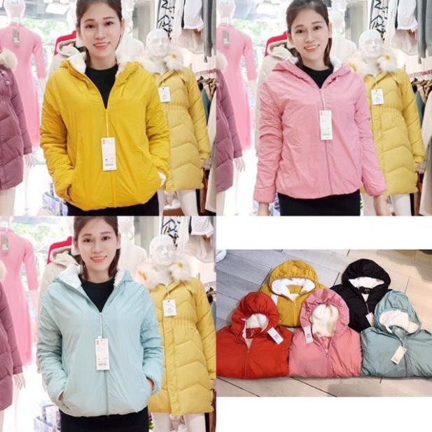 Áo gió NỮ trơn LÓT LÔNG CỪU siêu ấm cho ngày đại hàn