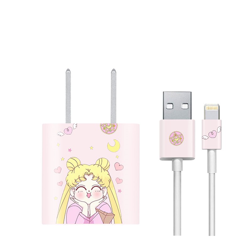 Miếng Dán Dây Và Cục Sạc Cho táo IP5w 18w 6/7/8/Plus Xs Max Xr 11 Pro