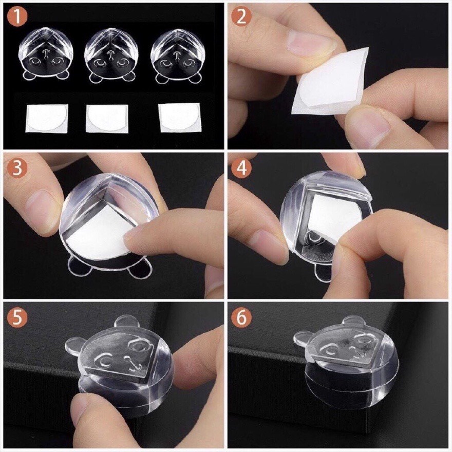 Set 4 miếng bịt góc bàn vật liệu silicon cao cấp