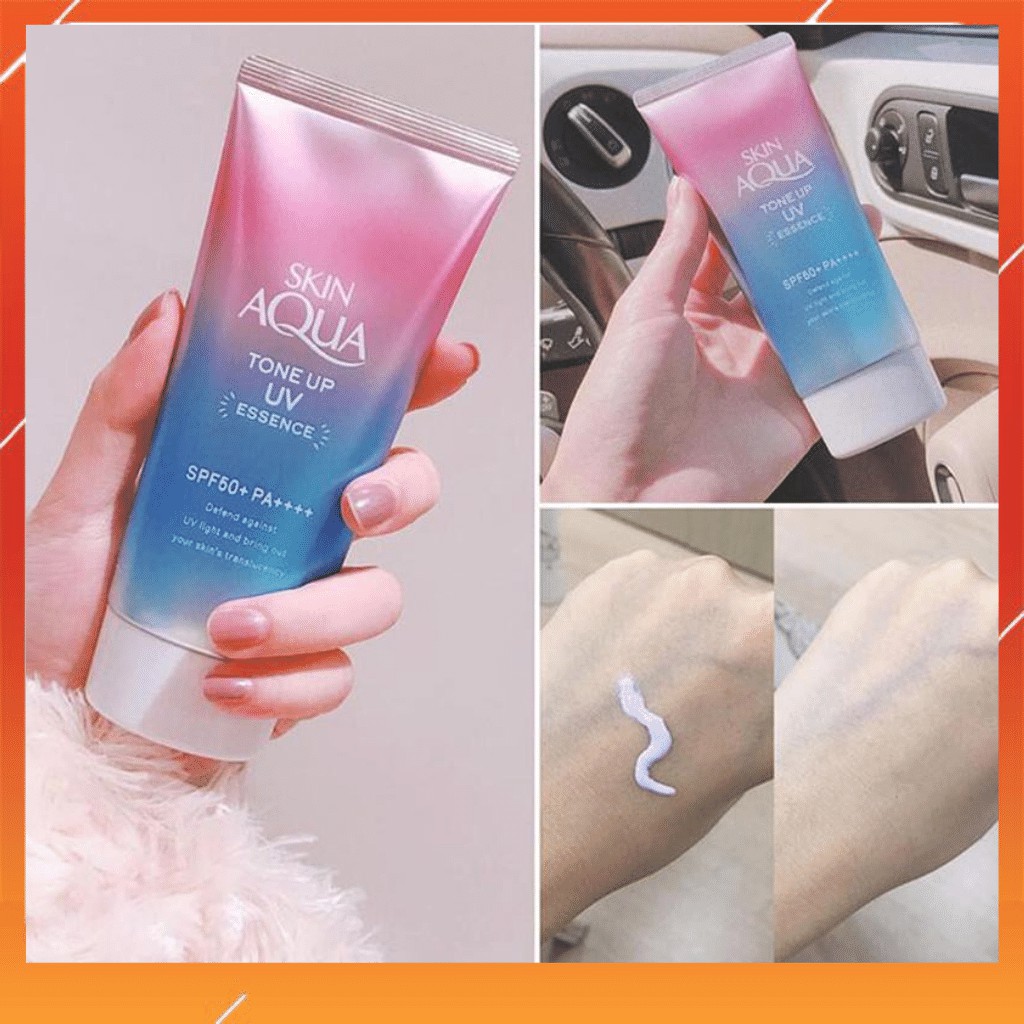 Free Ship Kem chống nắng dành cho da khô/thường Sunplay Skin Aqua Tone Up UV Essence Lavender SPF50+ PA++++ (80g)