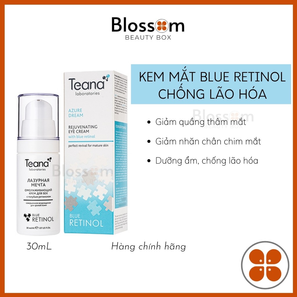 Kem dưỡng mắt Teana Blue Retinol chống lão hóa, mờ nhăn, bọng mắt, thâm quầng