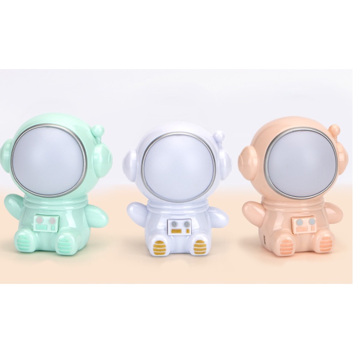đèn ngủ phi hành gia pastel dáng ngồi DL22 đèn led cute dễ thương sạc bằng cổng USB