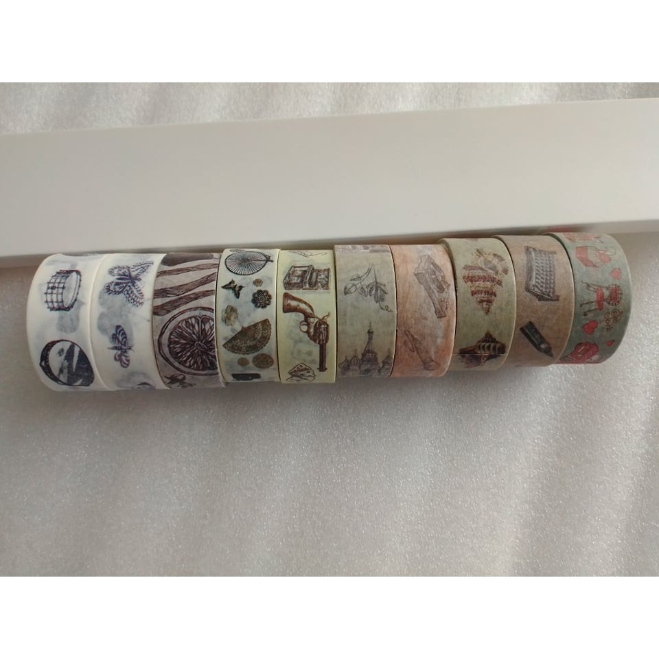 SIÊU RẺ Băng keo Washi tape phong cách VINTAGE