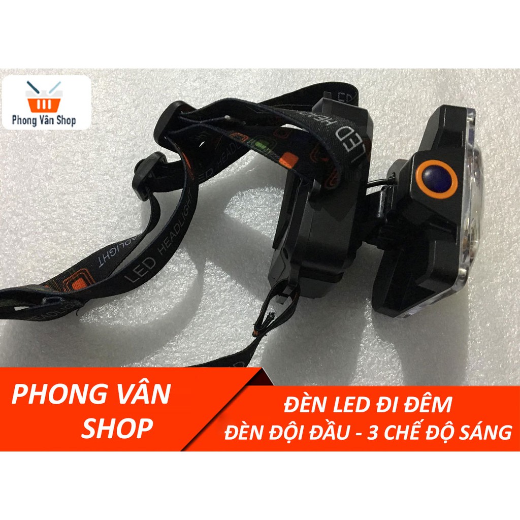 Đèn led đi đêm đội đầu - 3 chế độ sáng - có pin và sạc