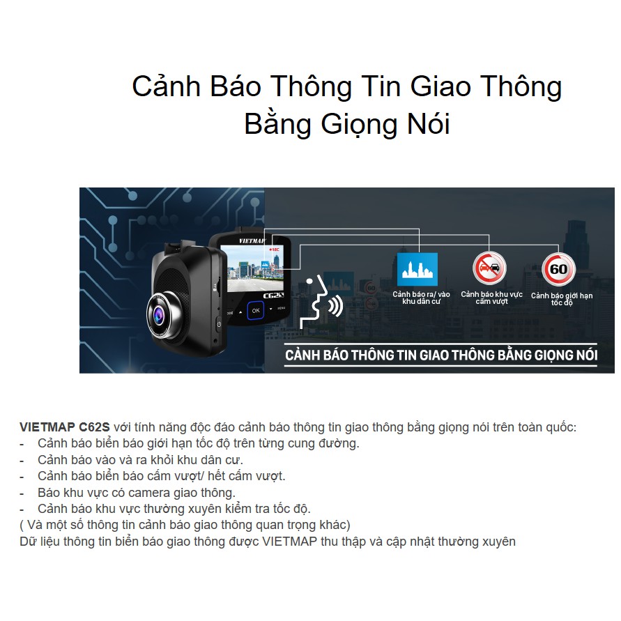 Camera hành trình Vietmap C62S - Kèm Thẻ Nhớ 128Gb | BigBuy360 - bigbuy360.vn