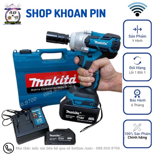 Máy Siết Bulong MAKITA 199 Không Chổi Than, Lõi Đồng Đa Năng Khoan Bắn Vít Mở Ốc
