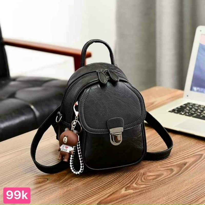 Balo mini cao cấp  balo quảng châu bao mini nhí thời trang được tặng kèm thêm gấu