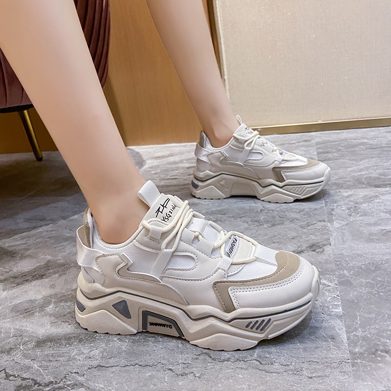Giày nữ Hàn Quốc độn đế, Giày thể thao nữ loại cao cấp, độn đế 6cm, chống hôi chân  (Tặng đôi tất sịn trị giá 35k)