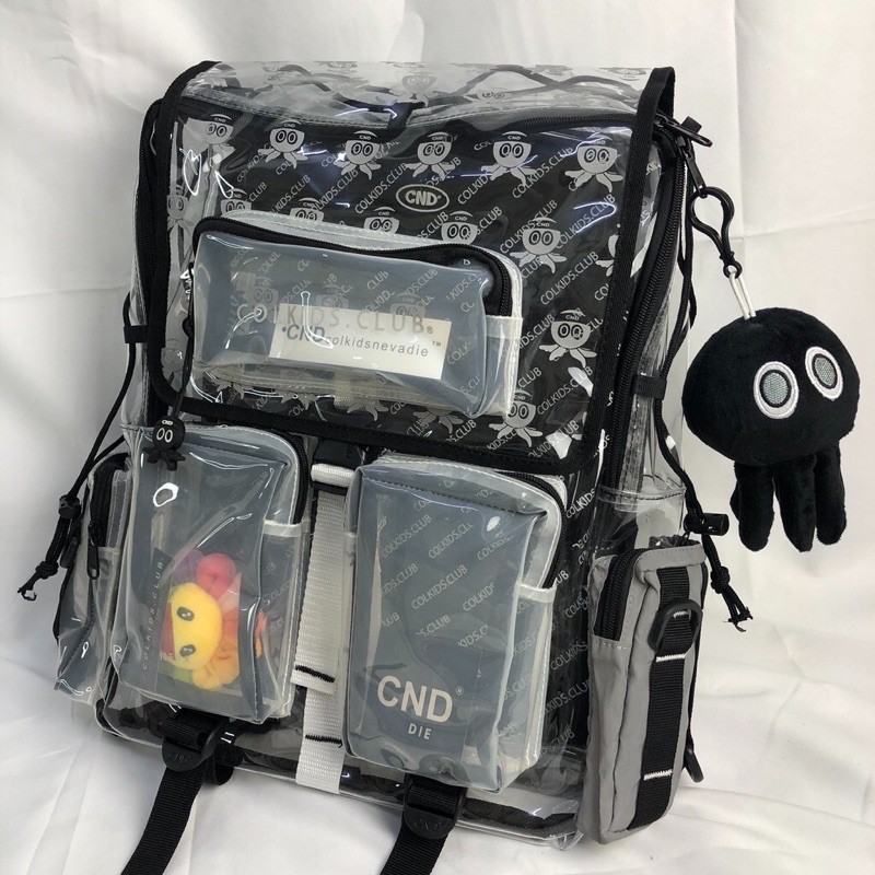 Balo CND Colkids Club SS5 nhựa Trong Suốt kèm Bạch tuột và Full Tag + giấy thơm