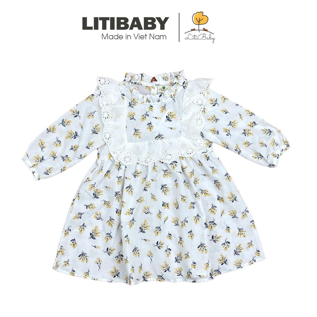 Váy ren ngực dài tay LITIBABY 1/8T