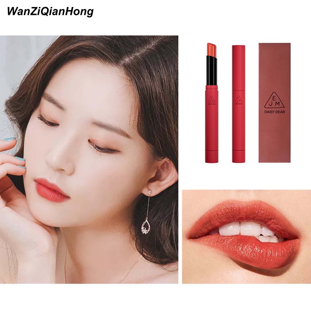 Son lì Matte lipstick Red nốt ruồi nhung dưỡng ẩm lâu trôi không thấm nước Son bóng Hàn Quốc 6 màu lipstick lip gloss South Korea 6 color