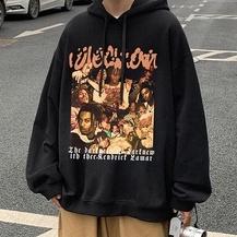 Áo hoodie có mũ trùm phong cách Âu Mỹ retro đường phố Hip Hop mùa xuân và thu cho nam