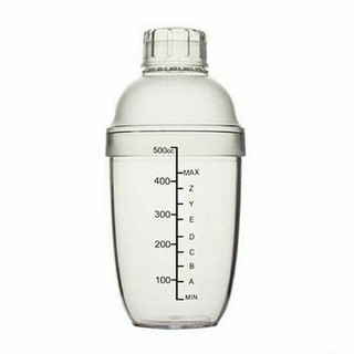 Bình lắc pha chế shaker nhựa 530 ml chia vạch đen pha trà sữa cocktail trà chanh trà hoa quả