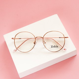 [LẮP SẴN CẬN] – Gọng kính cận nữ, gọng cận kim loại, mắt kính tròn Z29121