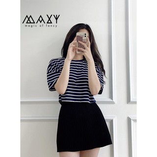 Áo croptop tay ngắn short stripped tee Maxy Workshop
