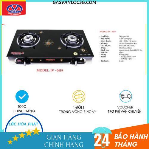 Bếp Ga Đôi Ikura IV-0419-Tiết Kiệm Ga -Ngọn Lửa Xanh