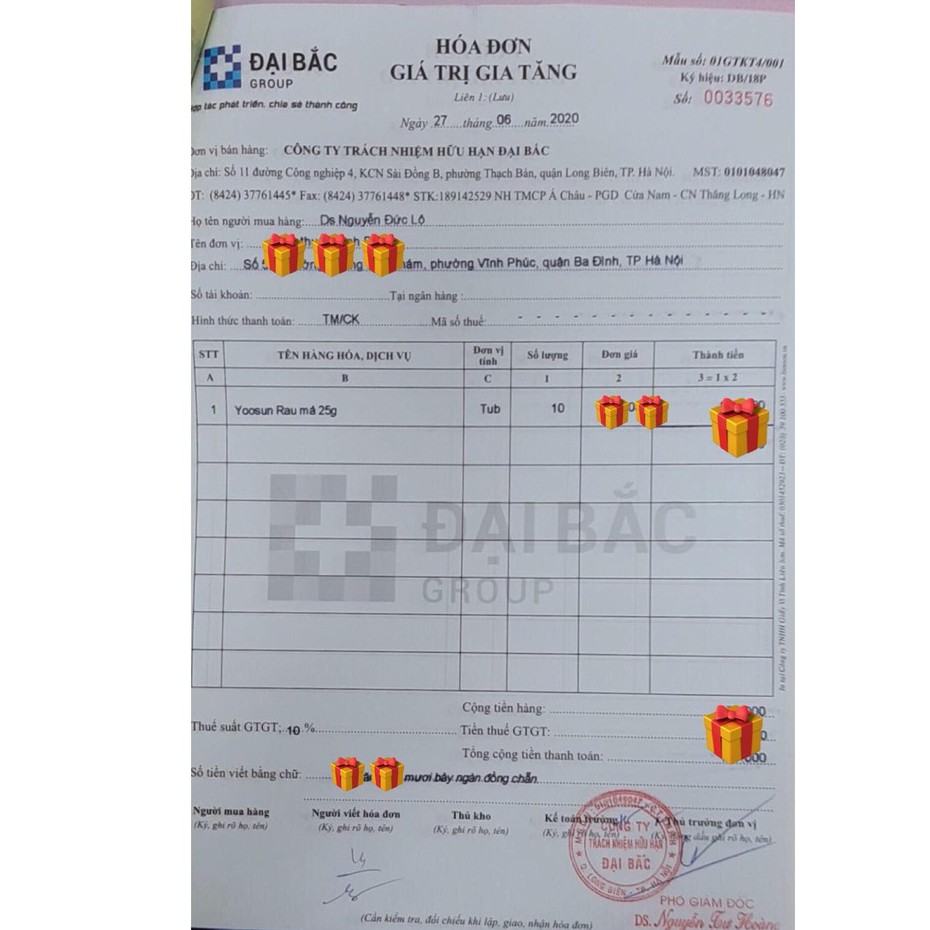 Kem bôi da Yoosun Rau Má Tuýp 25g - Ngừa mụn, làm mát da, tránh sẹo