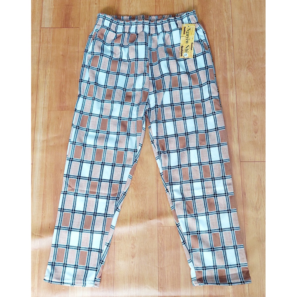 Quần baggy sọc caro