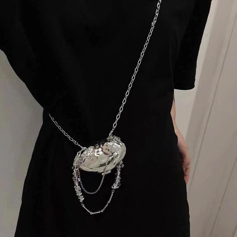 Dây Xích Kim Loại Màu Bạc Đeo Thắt Lưng Phong Cách Cổ Điển Thời Trang Cho Nữ