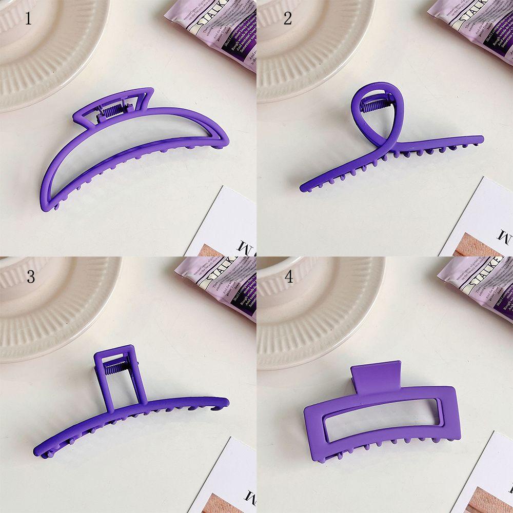Kẹp Tóc Kim Loại Thiết Kế Hình Học Màu Tím Thanh Lịch