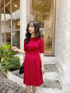 BÁN SỈ ÁO DÀI ĐỎ ĐÍNH HẠT CHO NỮ