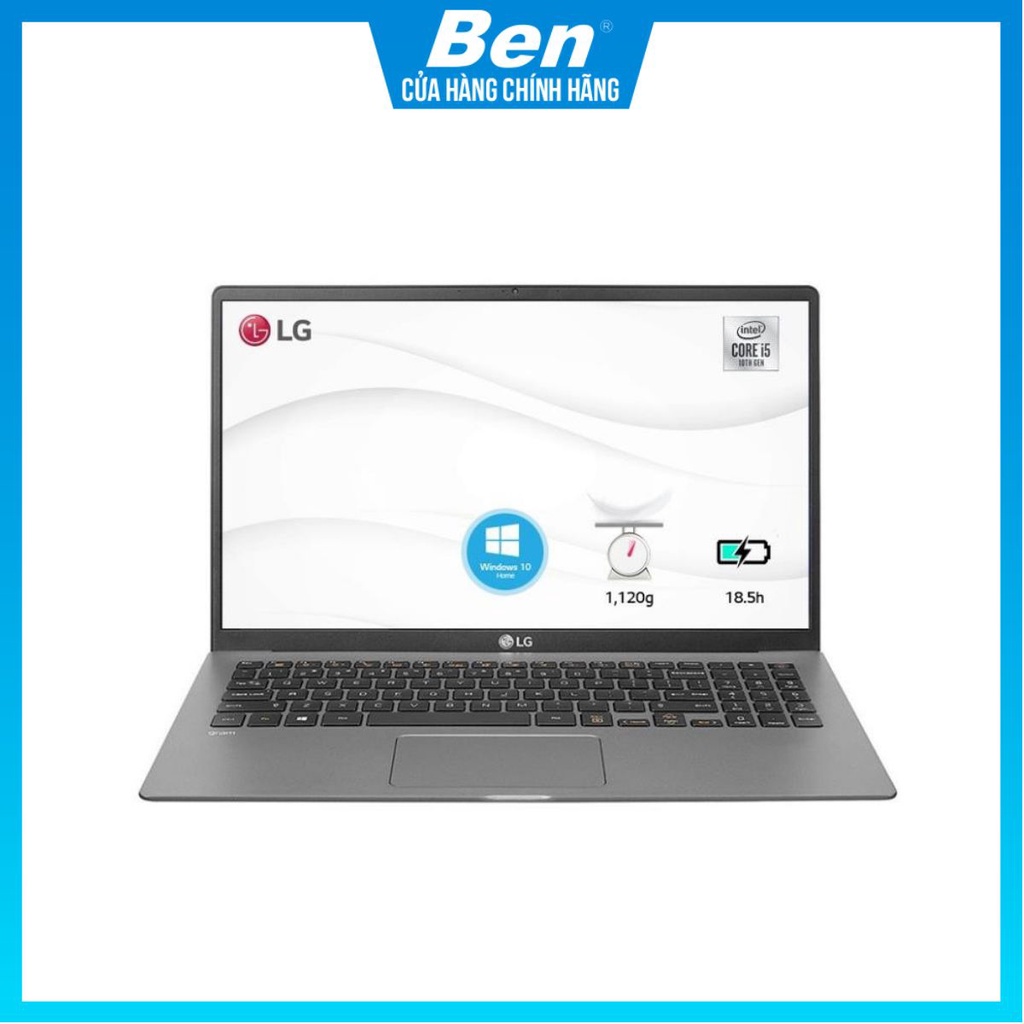 Laptop LG Gram 15Z90N-V.AR55A5/ Dark Silver/ Intel Core i5-1035G7/ Ram 8GB DDR4/ SSD 512GB/ 15.6 inch FHD/ Intel Iris Gr