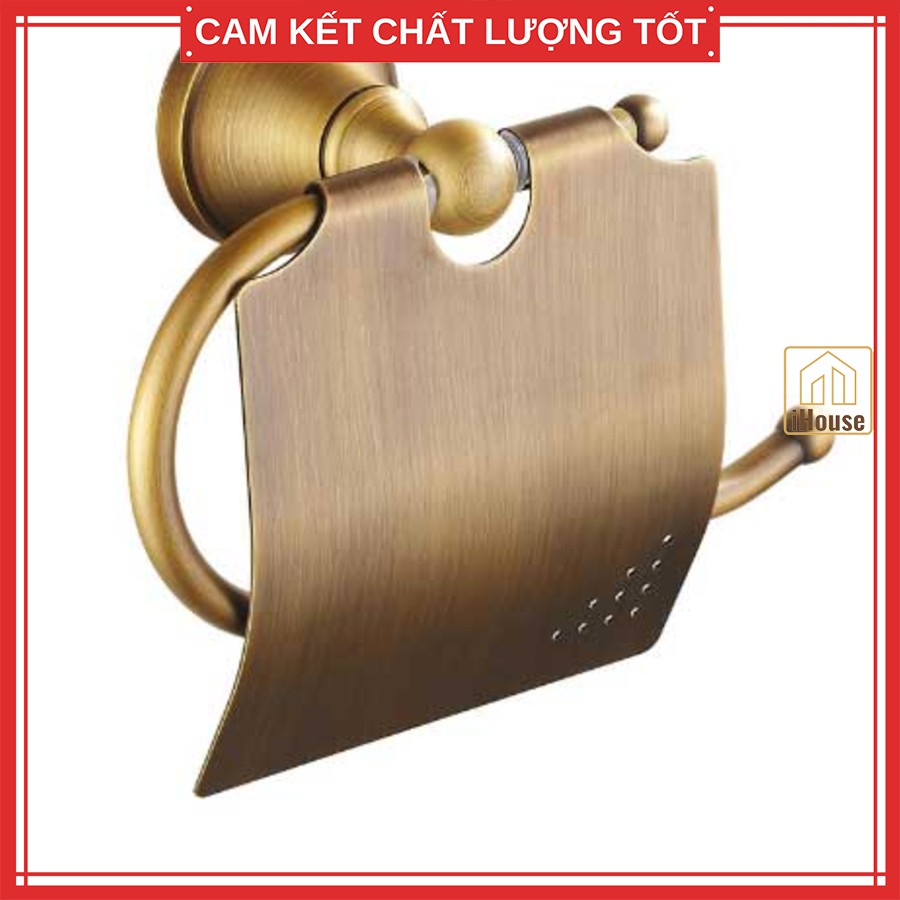 Hộp đựng giấy nhà vệ sinh treo tường hợp kim nhôm mờ, inox, sắt đen, đồng, Lô kệ treo giấy vệ sinh đa năng để điện thoại