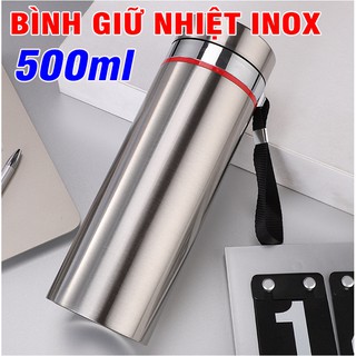 Bình giữ nhiệt bằng Inox 304 cao cấp 450ml có dây đeo và khay lọc