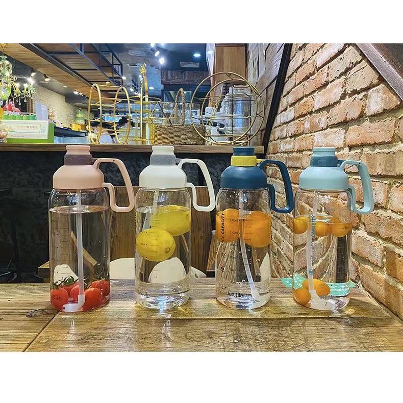 Bình Nước 1800ML-Bình nước lớn dành Cho Dân Văn Phòng, tâp thể thao