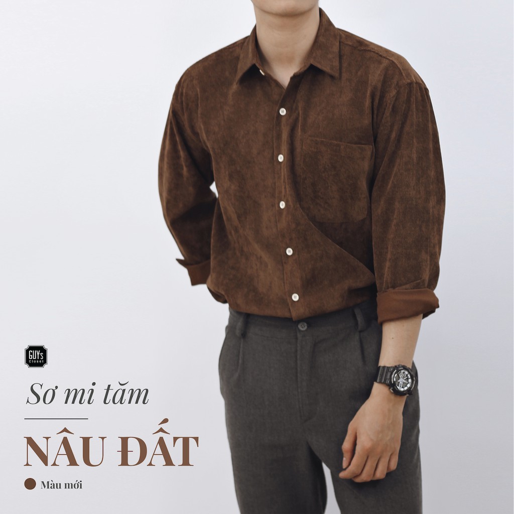 [HÀNG THIẾT KẾ] Sơ mi tăm dài tay unisex GUY's Closet, Dáng suông năng động, Nhiều màu | BigBuy360 - bigbuy360.vn