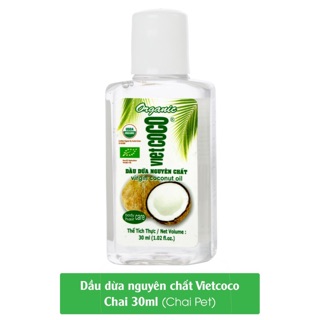 Dầu dừa nguyên chất ép lạnh Vietcoco 30ml