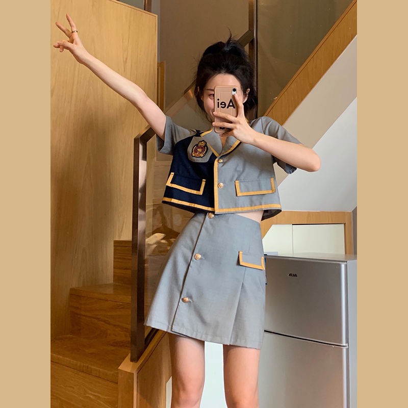 Bộ Áo Khoác Vest Dáng Ôm + Chân Váy Chữ A Thời Trang Mùa Hè Cho Nữ 2021 | BigBuy360 - bigbuy360.vn