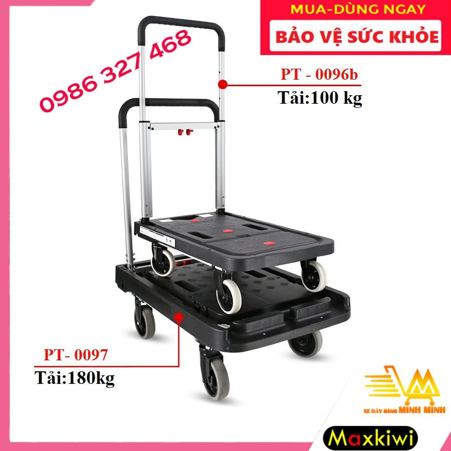 [BH12TH - HÀNG NHẬP KHẨU] Xe Đẩy Hàng 150kg, Xe Đẩy Hàng Gấp Gọn 100kg Cho Không Gian Nhỏ Hẹp, bỏ cốp ô tô