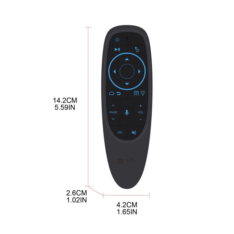 Wu BT Air-Mouse Con Quay Hồi Chuyển Không Dây Có Đèn Nền Có Điều Khiển Từ Xa