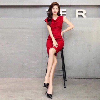 Đầm body cổ đỗ MLXL [Kèm ảnh thật]