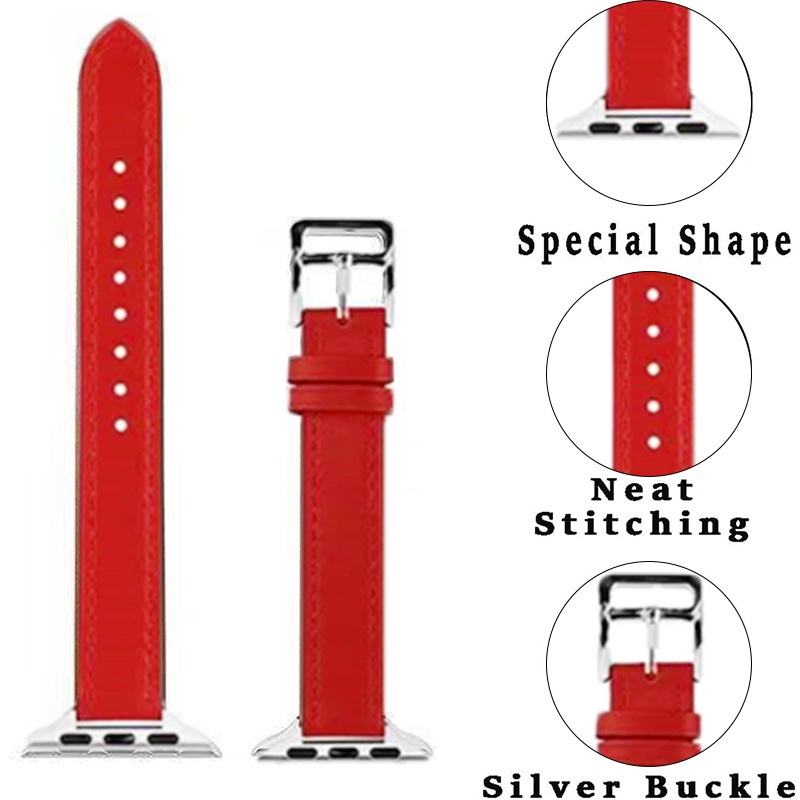 Dây đeo da JANSIN thích hợp cho đồng hồ thông minh Apple 45mm 41mm 44mm 40mm 42mm 38mm