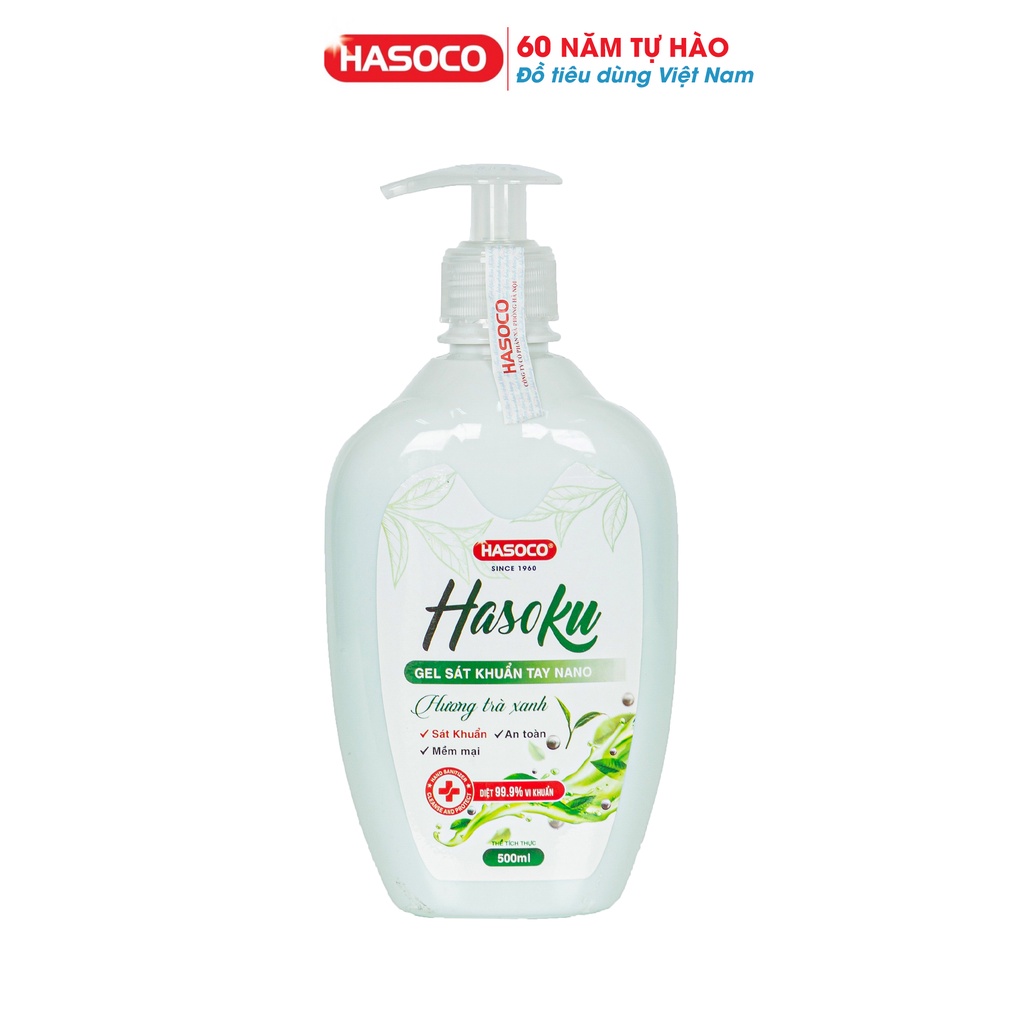 Gel rửa tay khô HASOKU hương trà xanh 500ml | BigBuy360 - bigbuy360.vn