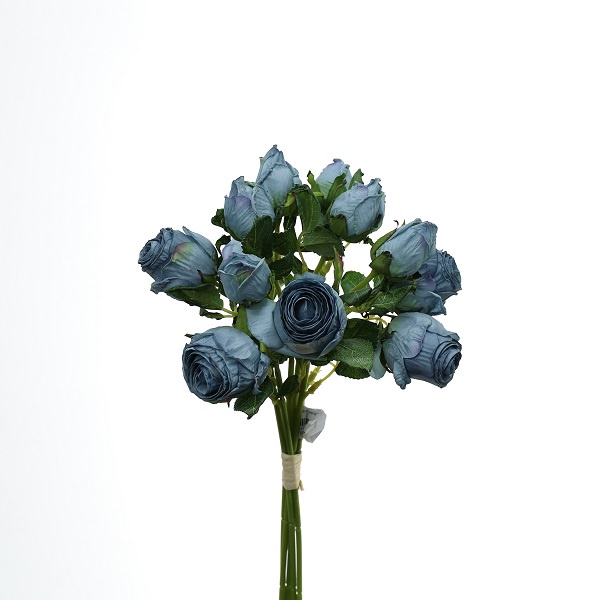 Cành hoa hồng khô 2 bông 1 nụ - XIN - Hoa vải cao cấp midori