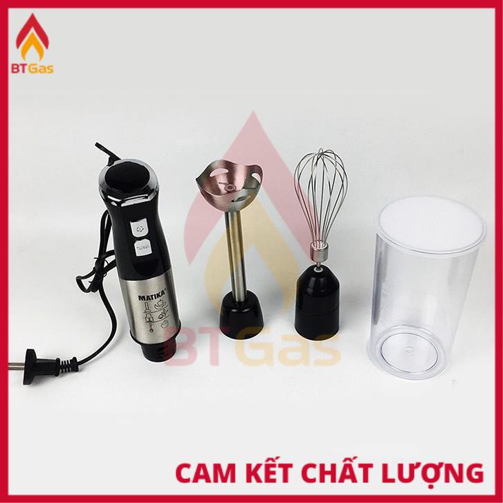 Máy Xay Cầm Tay / Máy Xay Đa Năng Công Suất Lớn 800W Matika MTK-3131 / Cối Nhựa - Dao Thép Không Gỉ / Bảo Hàng 12T