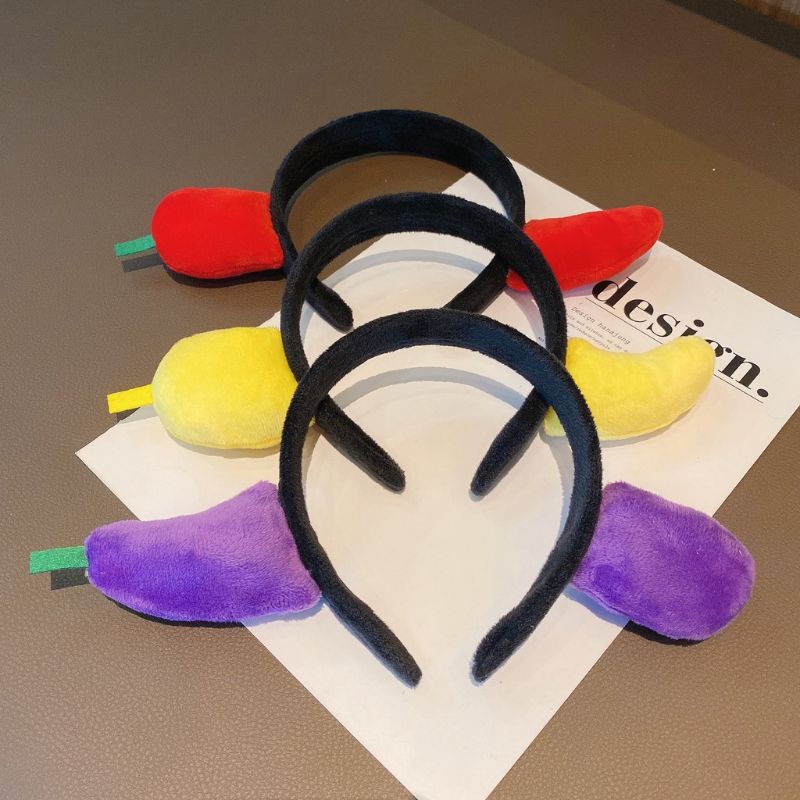 Bờm Tóc Rửa Mặt Cà Rốt Con Cá Quả ớt Đẹp Cute Hàn Quốc, Băng Đô Rửa Mặt Cà Rốt Con Cá Đẹp Nữ